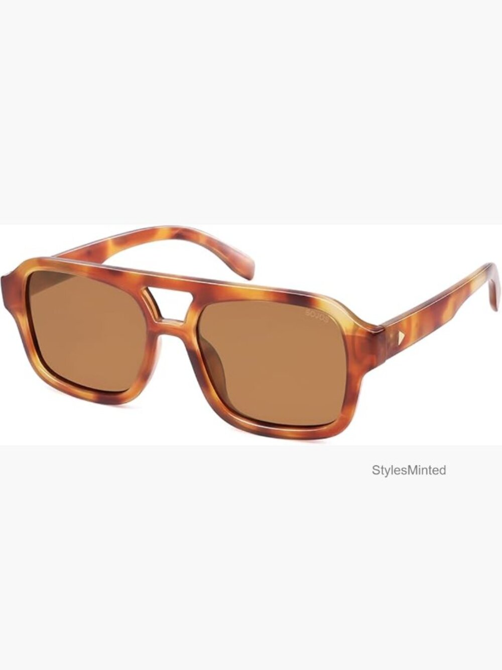 Retro Square Aviator Polarized Sunglasses for Women Men Trendy Shades